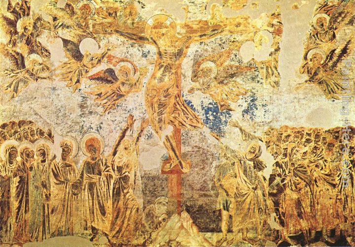 Crucifix painting - Giovanni Cimabue Crucifix art painting